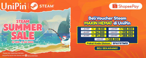 Steam Summer Sale Makin Murah! Hemat s.d. Rp12.000 Pakai ShopeePay di UniPin!
